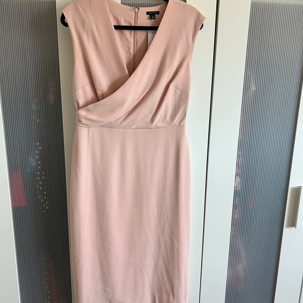 Ann Taylor Elegant Pink Sleeveless Dress